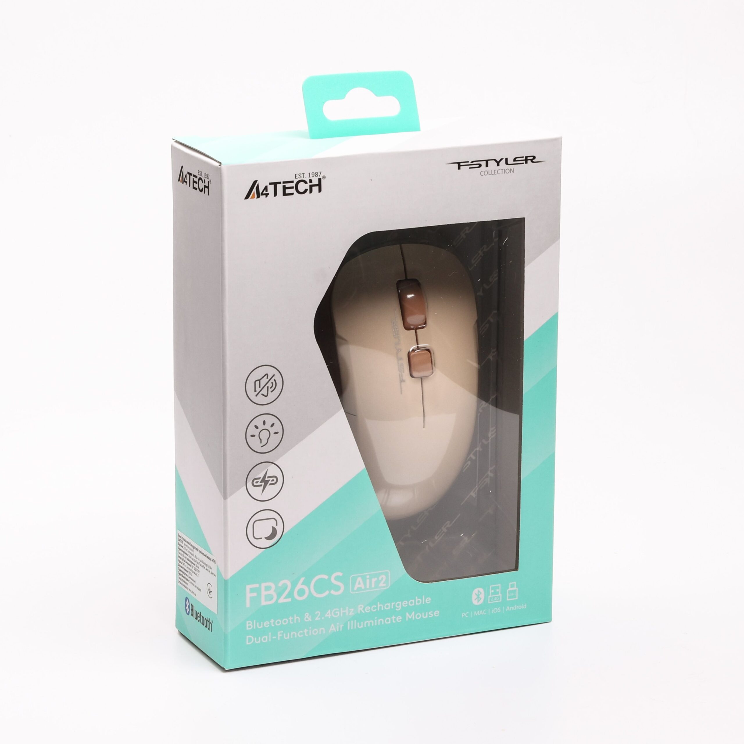 Миша бездротова безшумна Fstyler, Bluetooth / 2.4 ГГц, вбудований — фото 11