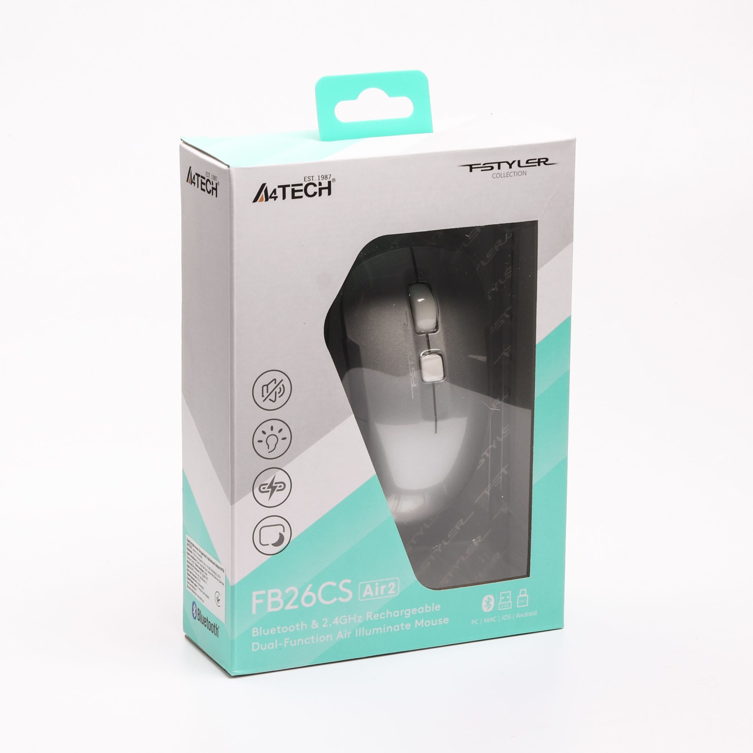 Миша бездротова безшумна Fstyler, Bluetooth / 2.4 ГГц, вбудований — фото 11