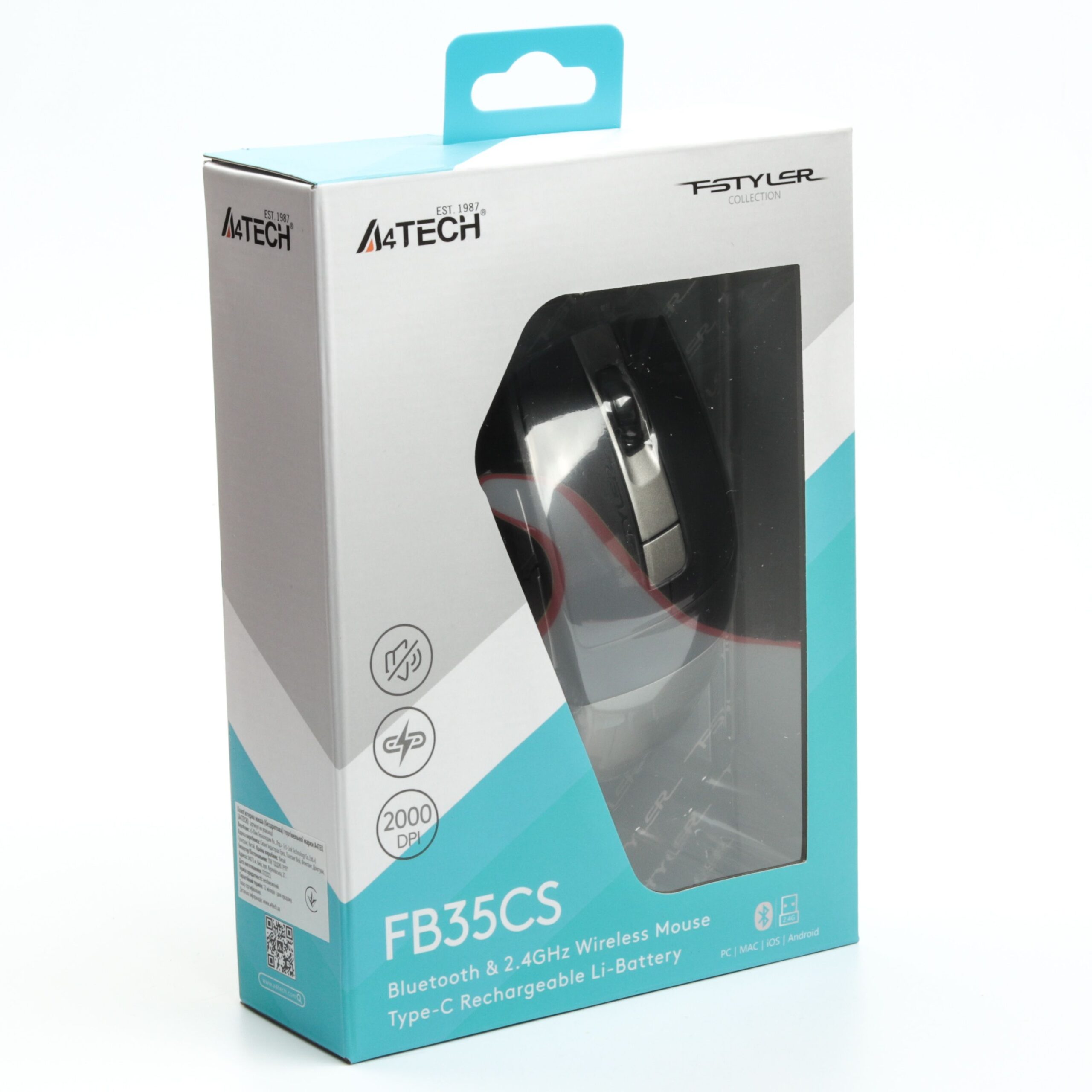 Миша бездротова безшумна Fstyler, Bluetooth / 2.4 ГГц, вбудований — фото 5