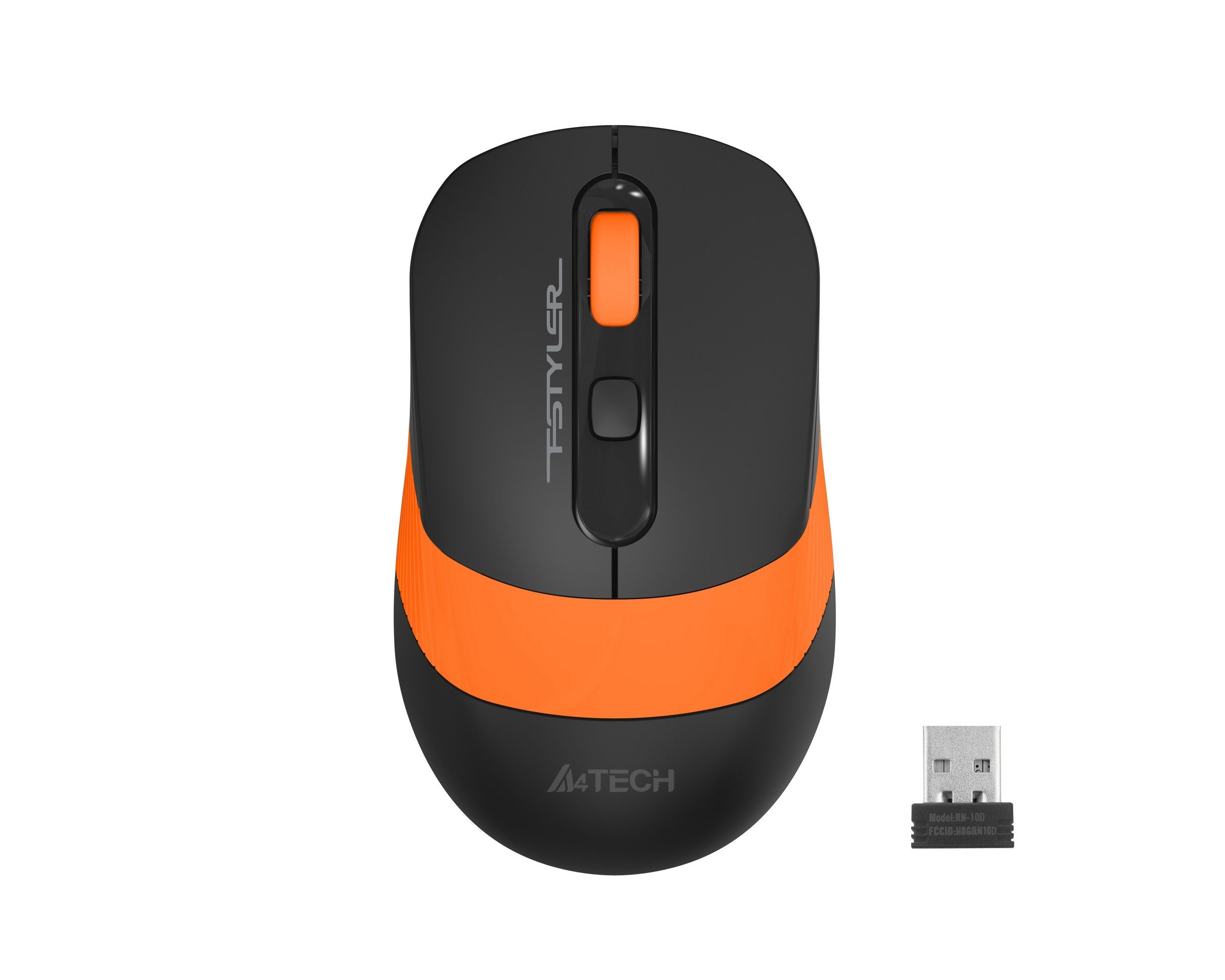 Миша бездротова безшумна Fstyler, USB, 2000 dpi, помаранчевий A4Tech