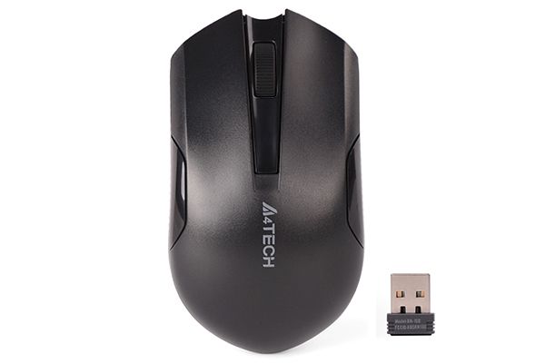 Миша бездротова безшумна, V-Track USB, 1200 DPI A4Tech G3-200NS чорний — фото 2