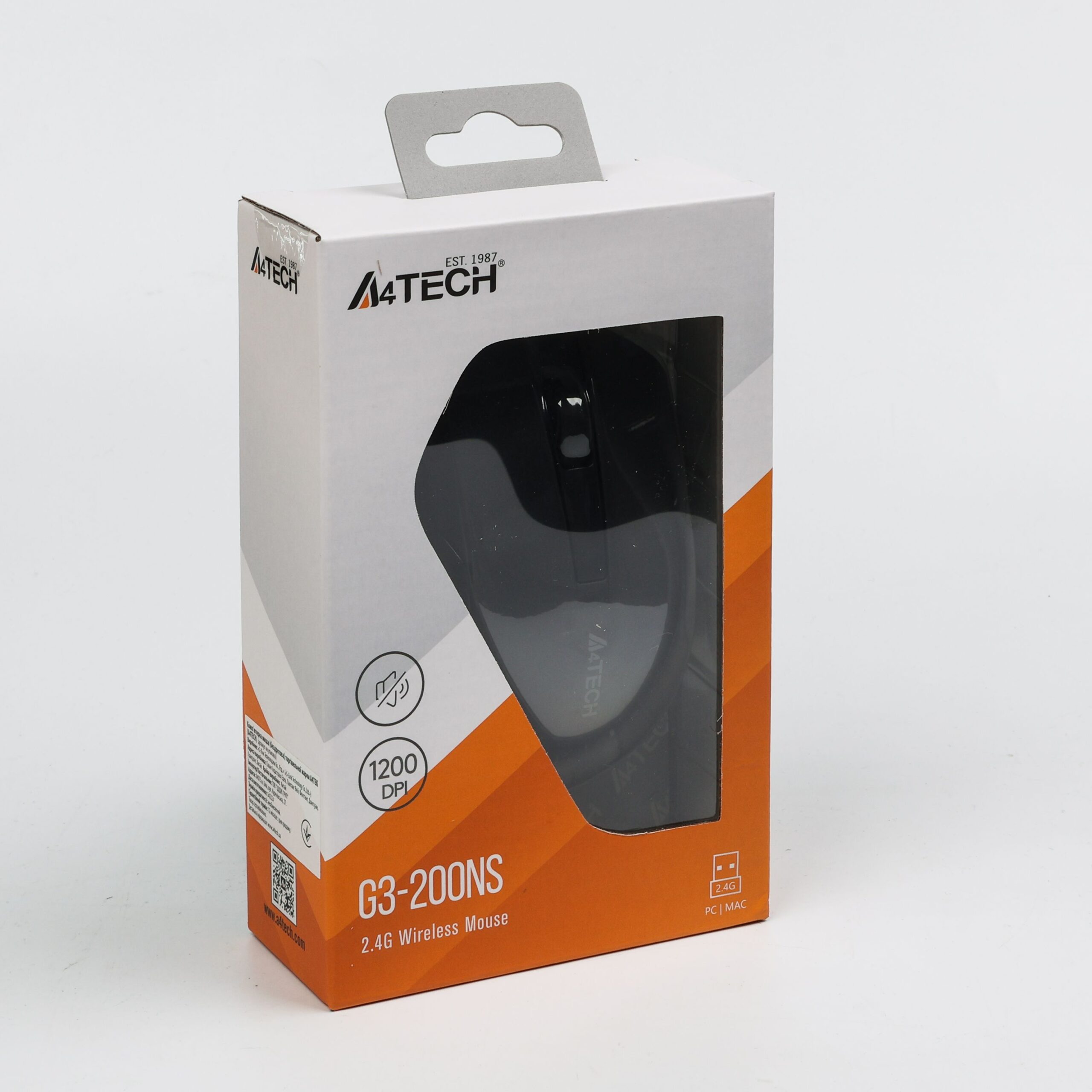 Миша бездротова безшумна, V-Track USB, 1200 DPI A4Tech G3-200NS чорний — фото 6