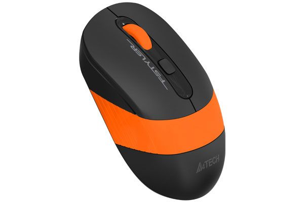 Миша бездротова Fstyler, USB, 2000 dpi, чорний + помаранчевий A4Tech — фото 3
