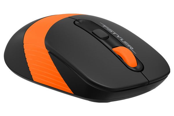 Миша бездротова Fstyler, USB, 2000 dpi, чорний + помаранчевий A4Tech — фото 4