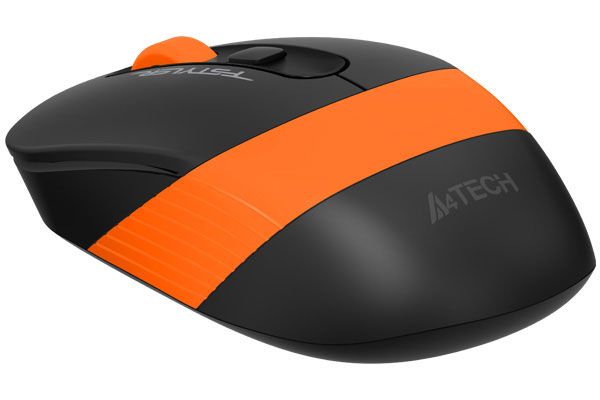 Миша бездротова Fstyler, USB, 2000 dpi, чорний + помаранчевий A4Tech — фото 5