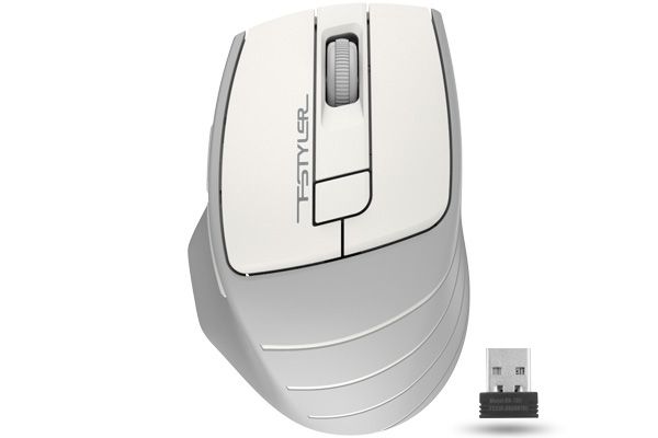 Миша бездротова Fstyler, USB, 2000 dpi, сірий + білий A4Tech FG30