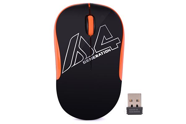 Миша бездротова V-Track USB, 1000 dpi A4Tech G3-300N black+orange