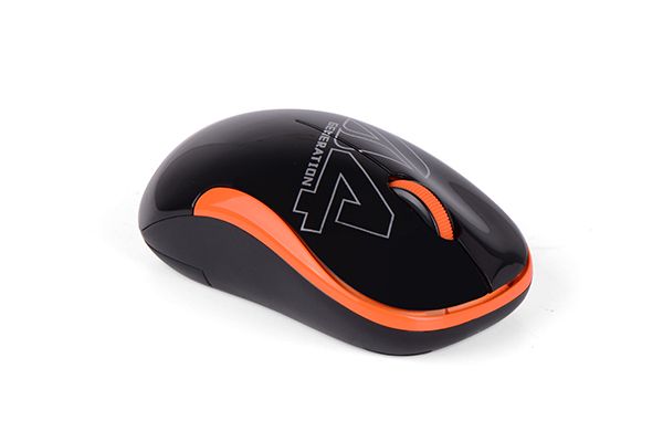 Миша бездротова V-Track USB, 1000 dpi A4Tech G3-300N black+orange — фото 3