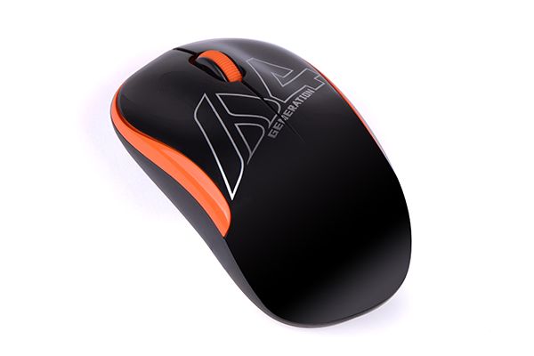 Миша бездротова V-Track USB, 1000 dpi A4Tech G3-300N black+orange — фото 5