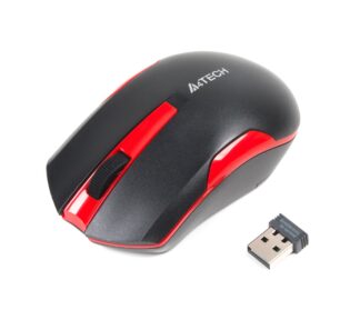 Миша бездротова V-Track USB, 1200 DPI A4Tech G3-200N чорно-червоний