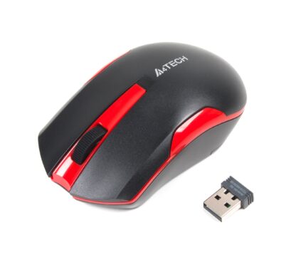 Миша бездротова V-Track USB, 1200 DPI A4Tech G3-200N чорно-червоний