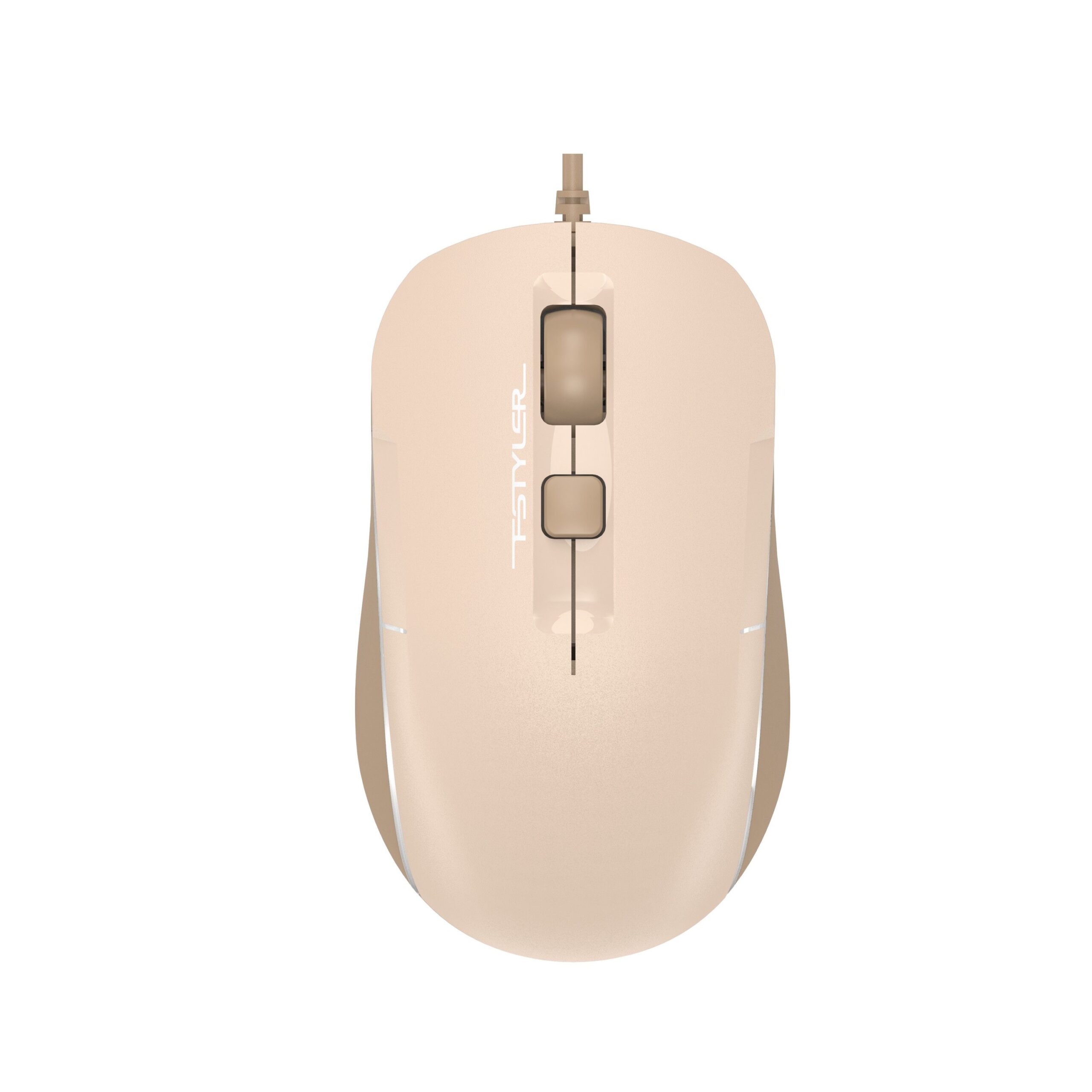Миша дротова безшумна Fstyler, біле підсвічування, USB, 1600 dpi