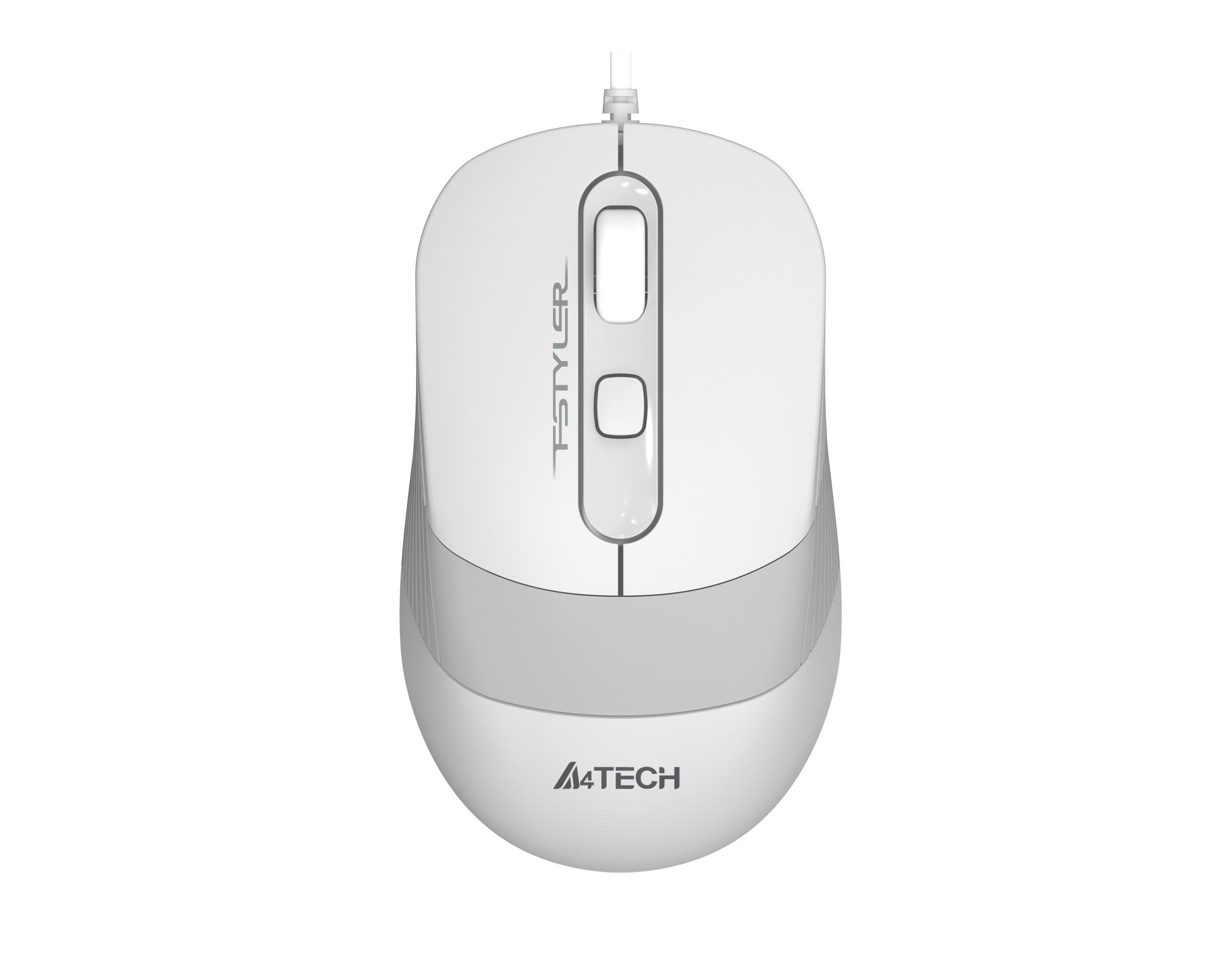 Миша дротова безшумна Fstyler, USB, 1600 dpi, білий A4Tech FM10S