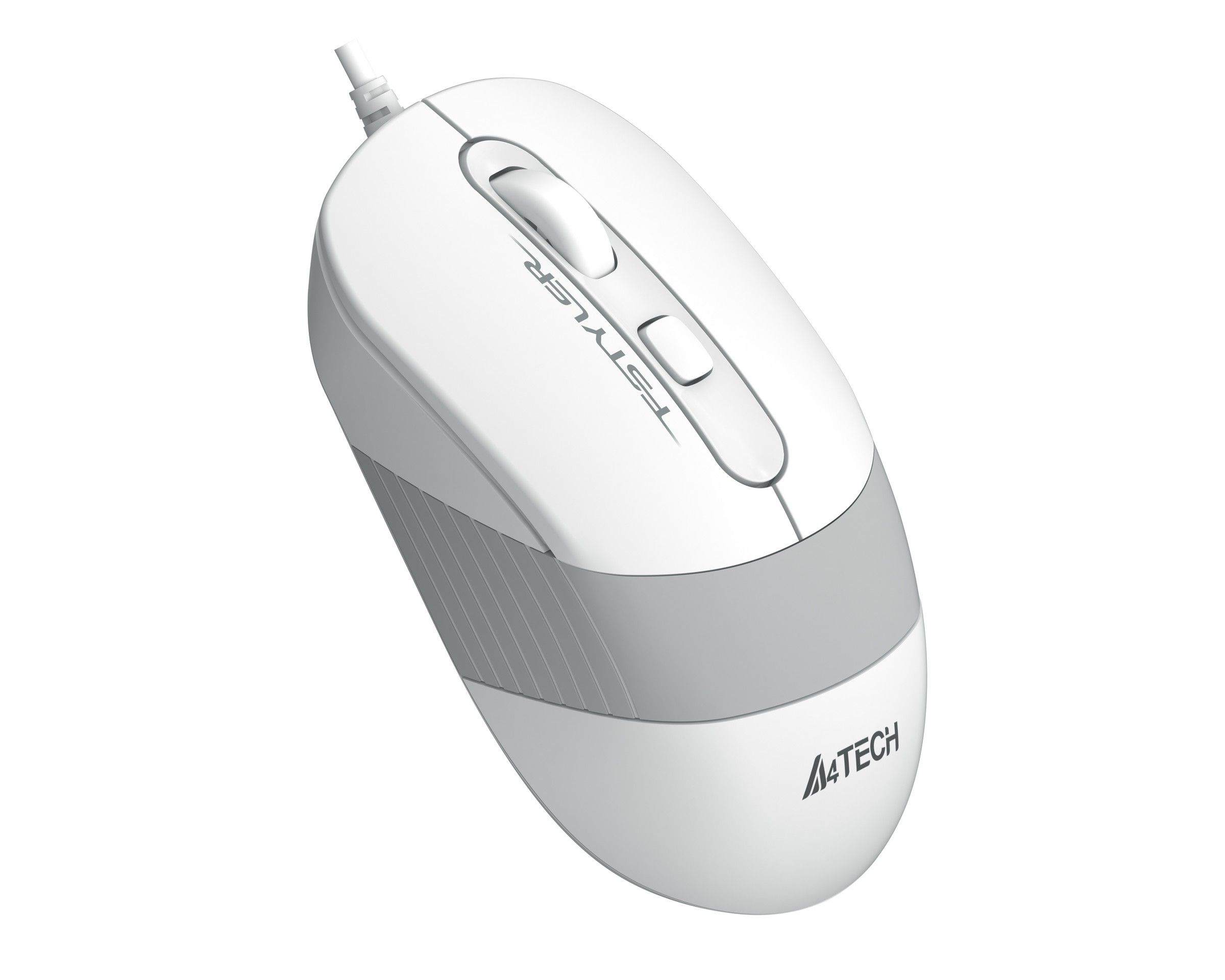 Миша дротова безшумна Fstyler, USB, 1600 dpi, білий A4Tech FM10S — фото 2
