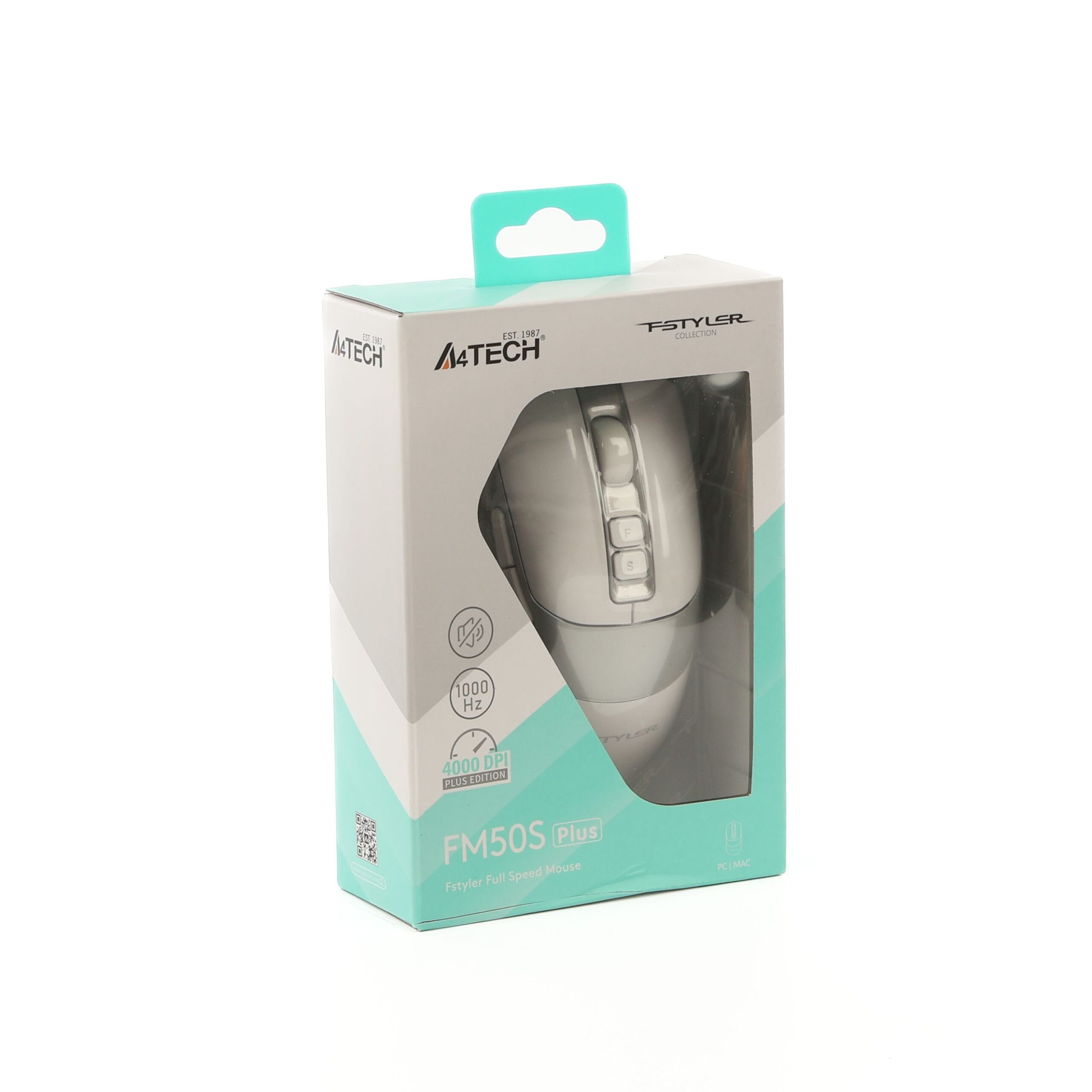 Миша дротова безшумна Fstyler, USB, 4000 dpi, Double Click A4Tech — фото 12