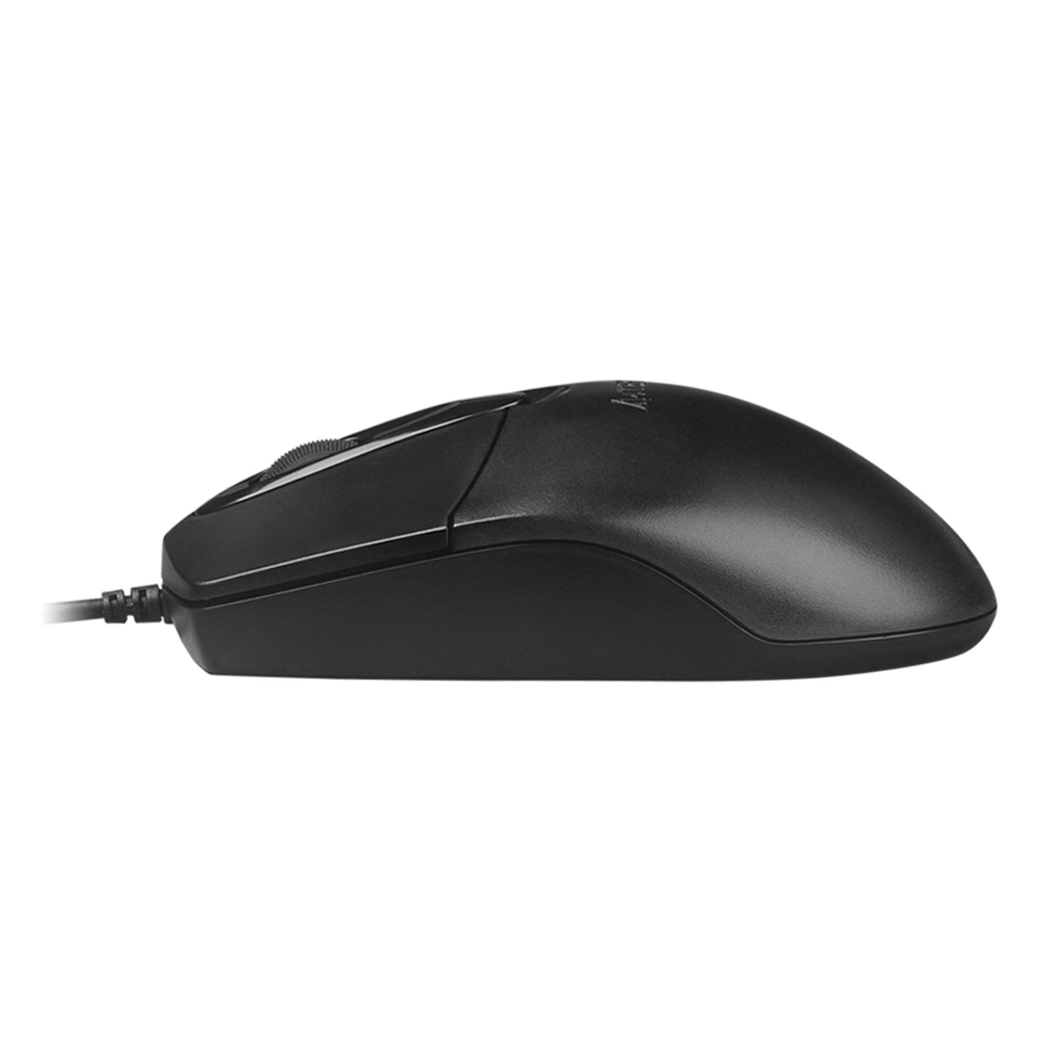 Миша дротова безшумна USB, 1200 dpi A4Tech OP-720S USB чорний — фото 3