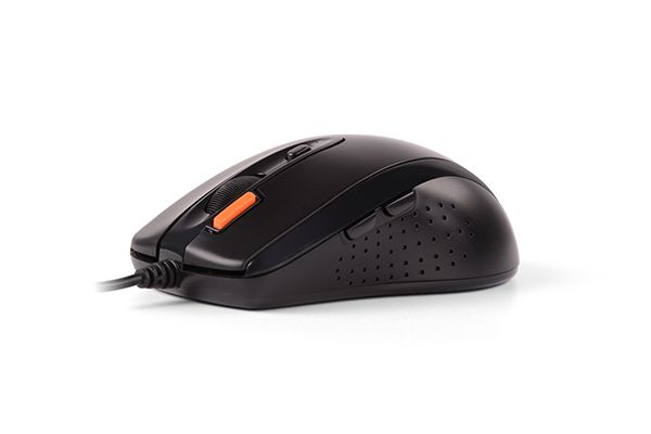 Миша дротова безшумна, V-Track, USB, 1600 dpi A4Tech N-70FXS чорний — фото 4