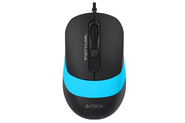 Миша дротова Fstyler, USB, 1600 dpi, чорний + синій A4Tech FM10