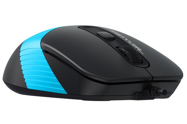 Миша дротова Fstyler, USB, 1600 dpi, чорний + синій A4Tech FM10 — фото 4