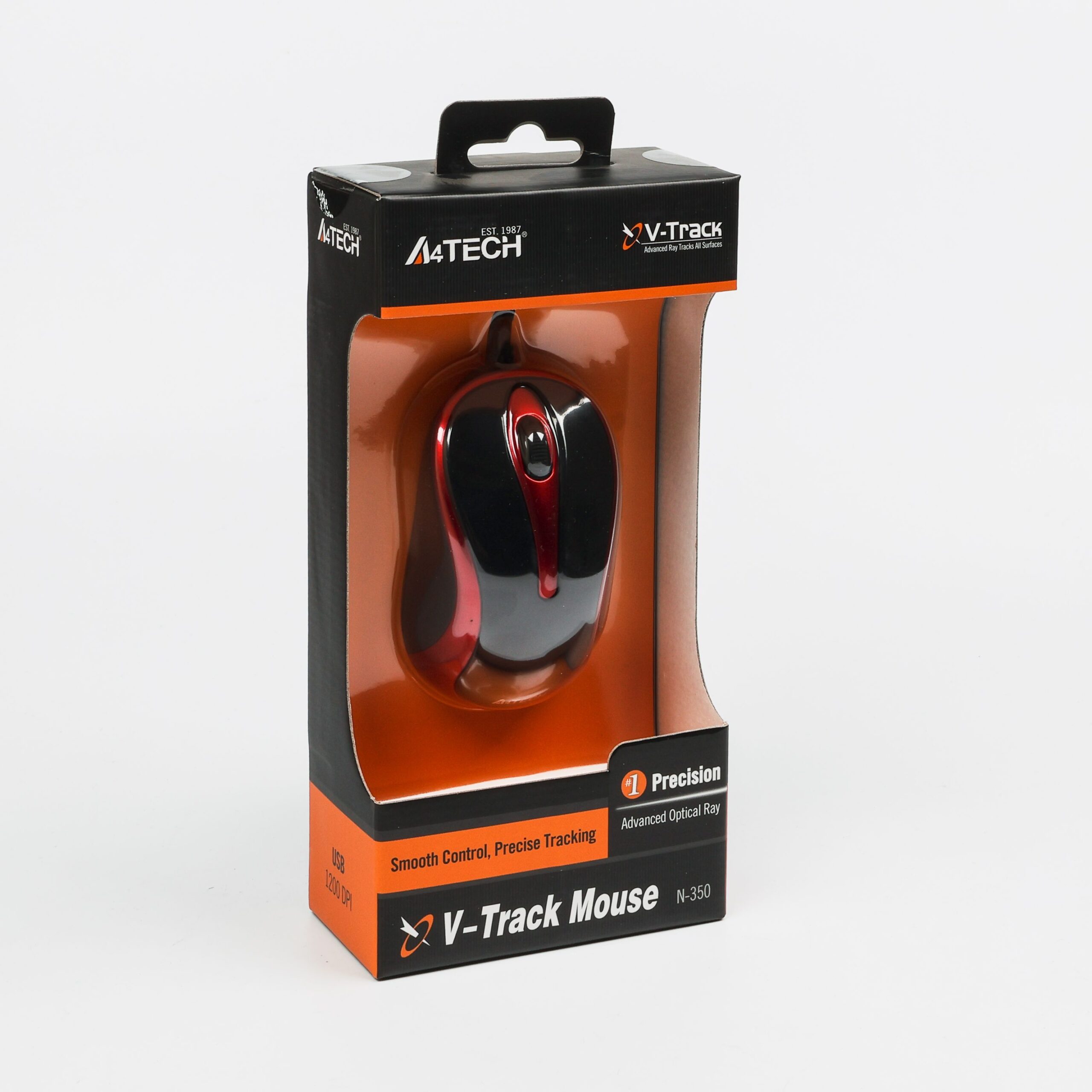 Миша дротова міні V-Track USB, 1200 DPI, 4D колесо A4Tech N-350-2 — фото 6