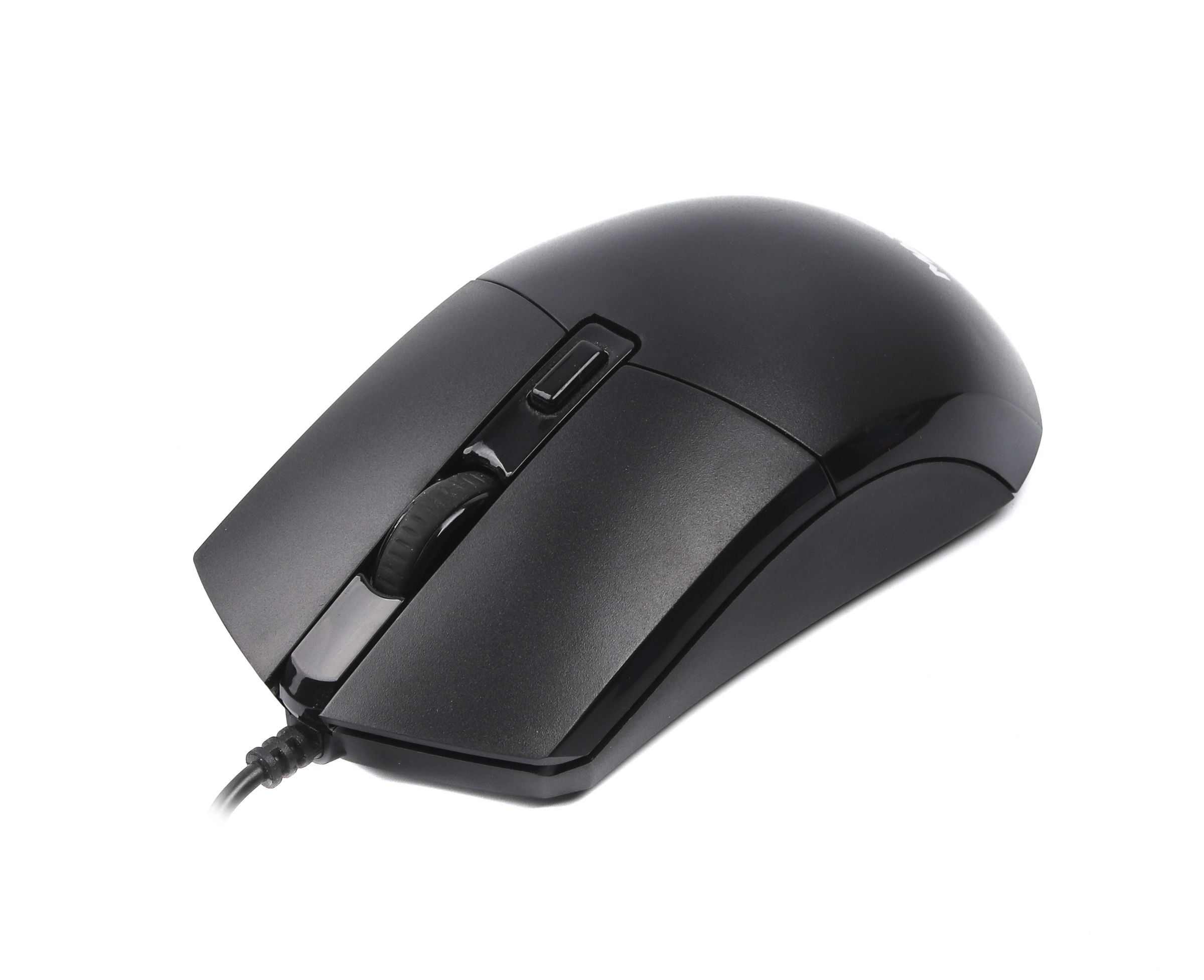 Миша дротова, оптична, 4 кнопки, 2400 DPI, USB, чорний Maxxter Mc-4B01