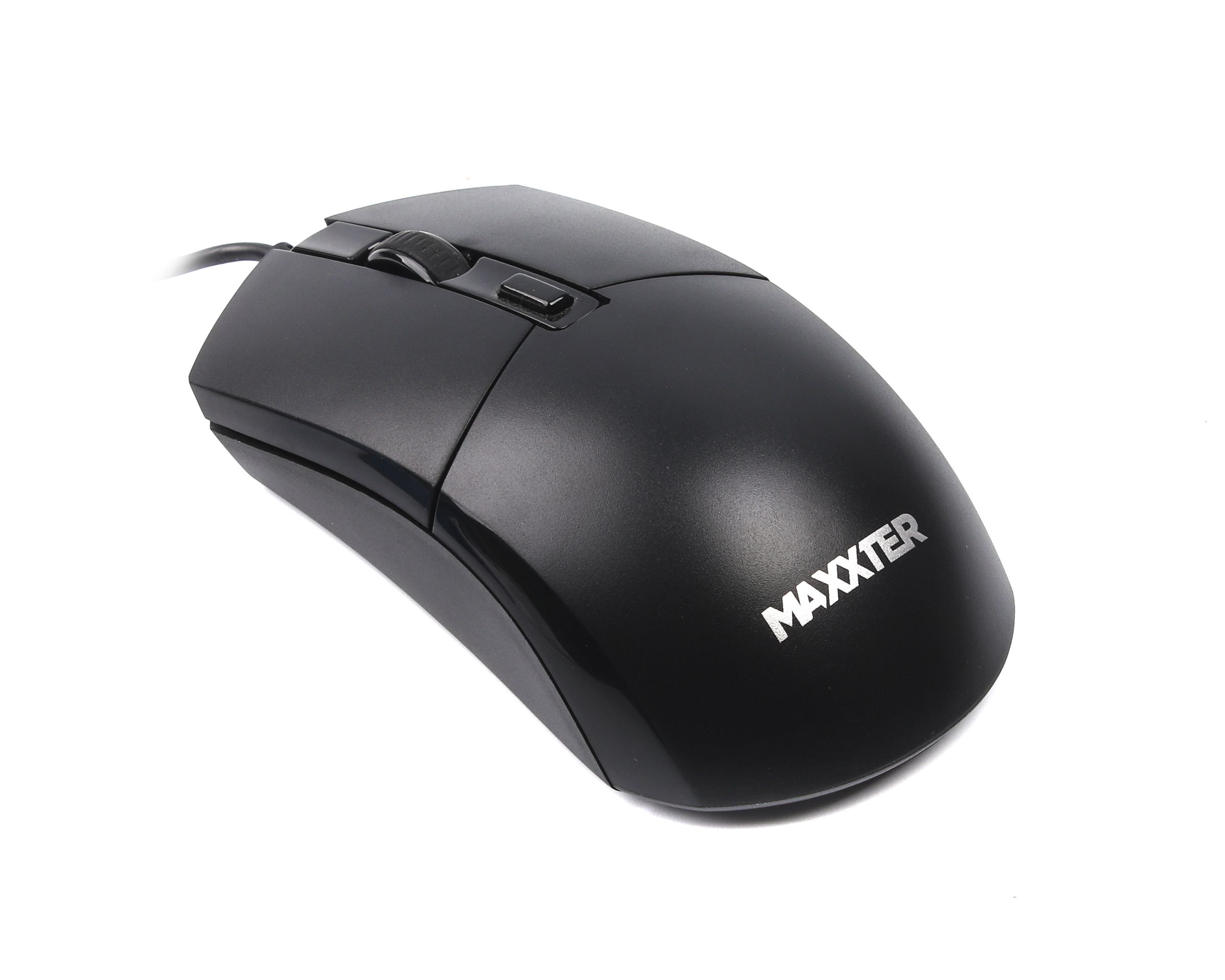Миша дротова, оптична, 4 кнопки, 2400 DPI, USB, чорний Maxxter Mc-4B01 — фото 3