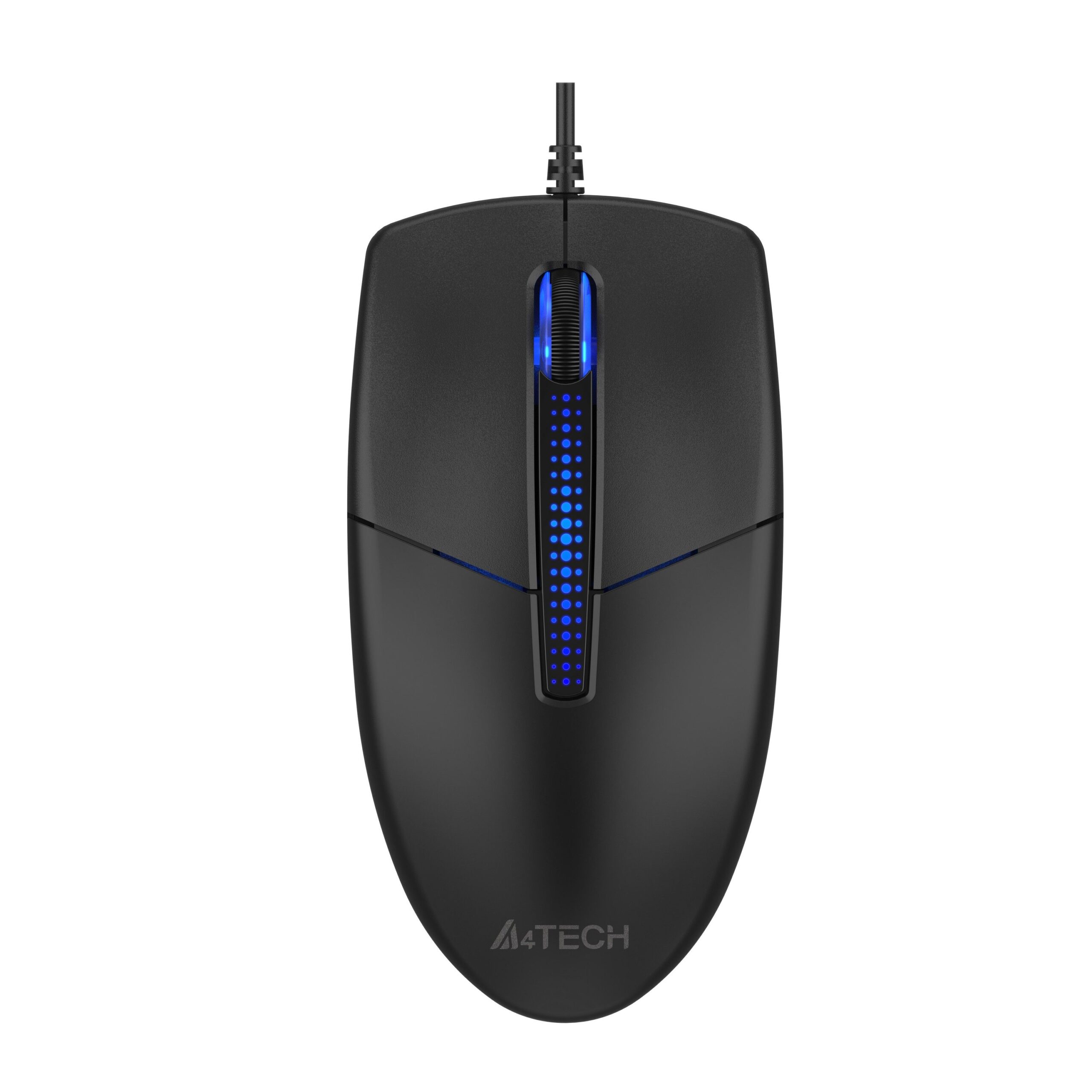 Миша дротова USB, синє підсвічування, 1200 dpi, чорний A4Tech N-530