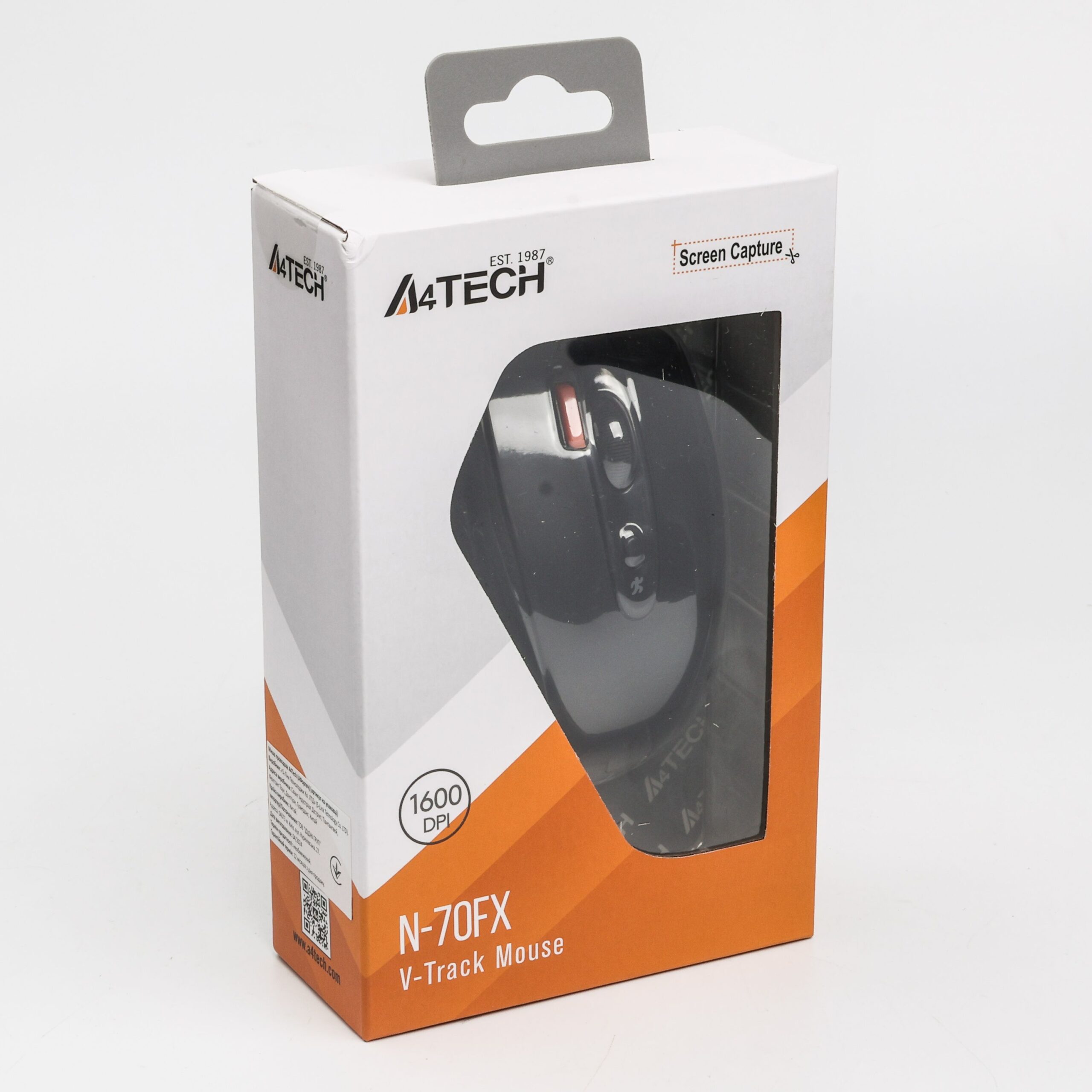Миша дротова V-Track USB, 1600 dpi A4Tech N-70FX-1 чорний — фото 4