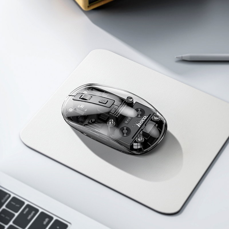 Миша HOCO GM29 Mysterious dual-mode silent wireless mouse Dark Night Black — фото 5