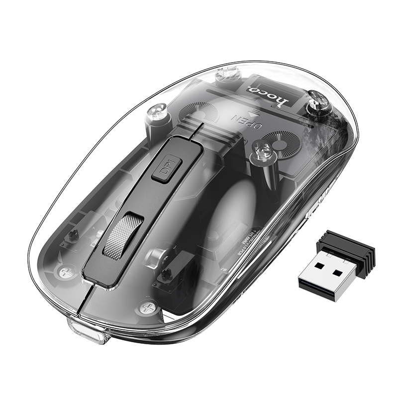 Миша HOCO GM29 Mysterious dual-mode silent wireless mouse Dark Night Black