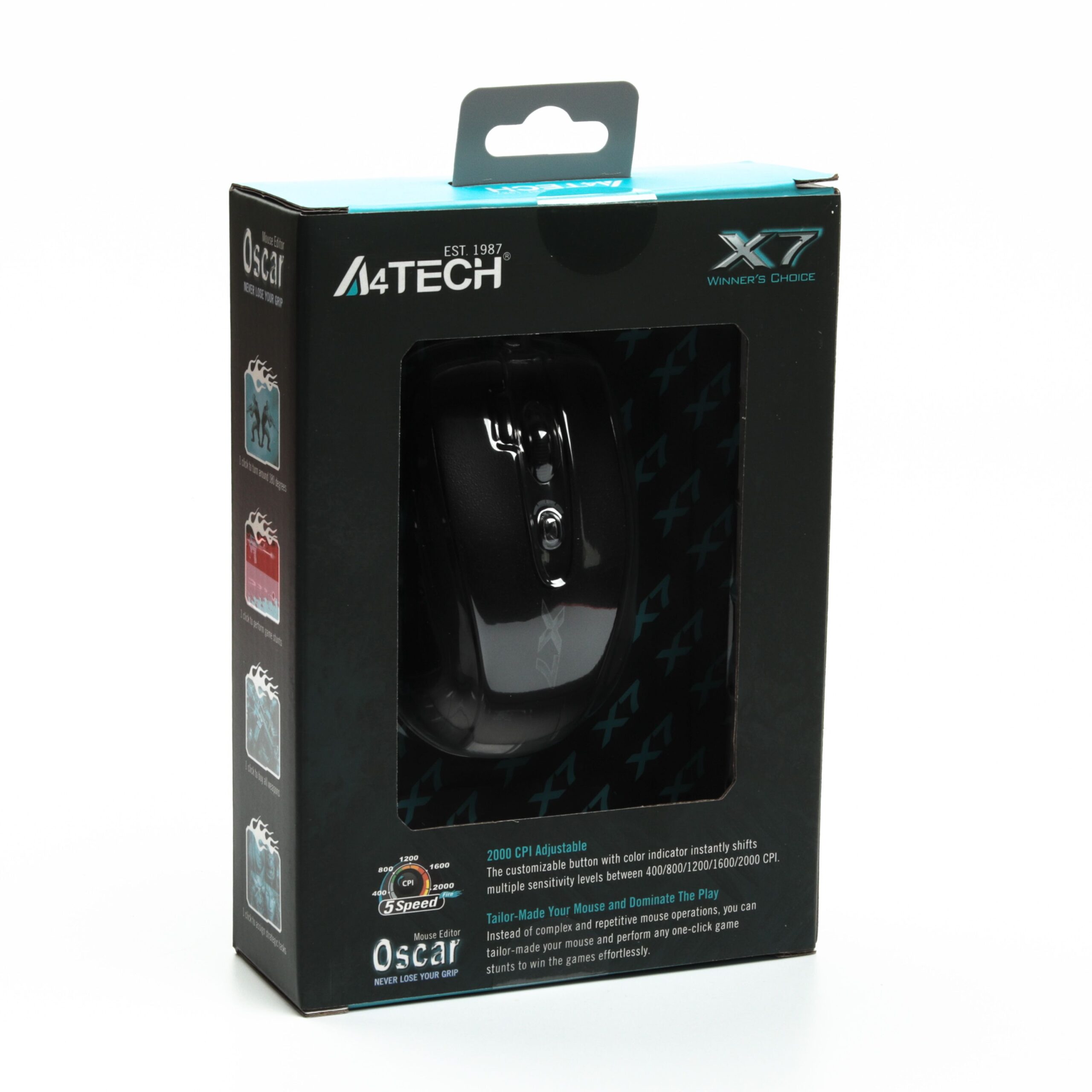 Миша ігрова Oscar, 2000 DPI, Кнопка 3xFire, USB A4Tech X-710 MK USB — фото 5