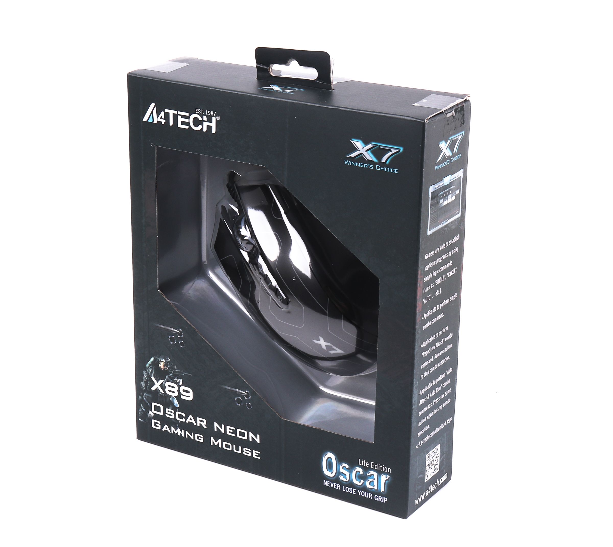 Миша ігрова X7 Oscar Neon, оптична 2400 CPI, USB A4Tech X89 maze — фото 5