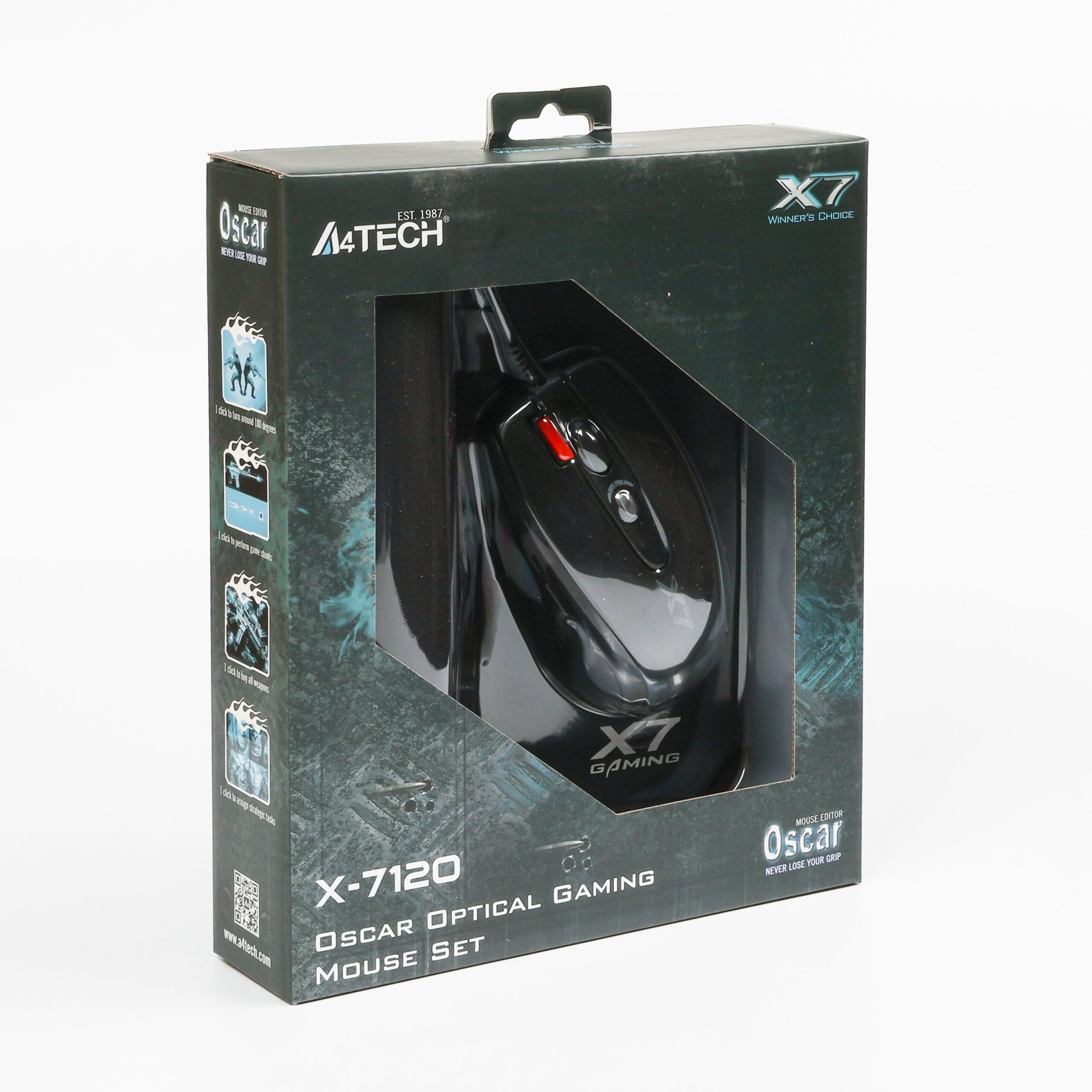 Миша X-710BK, 2000 DPI, USB + килимок X7-200MP (Bundle) A4Tech X-7120 — фото 5