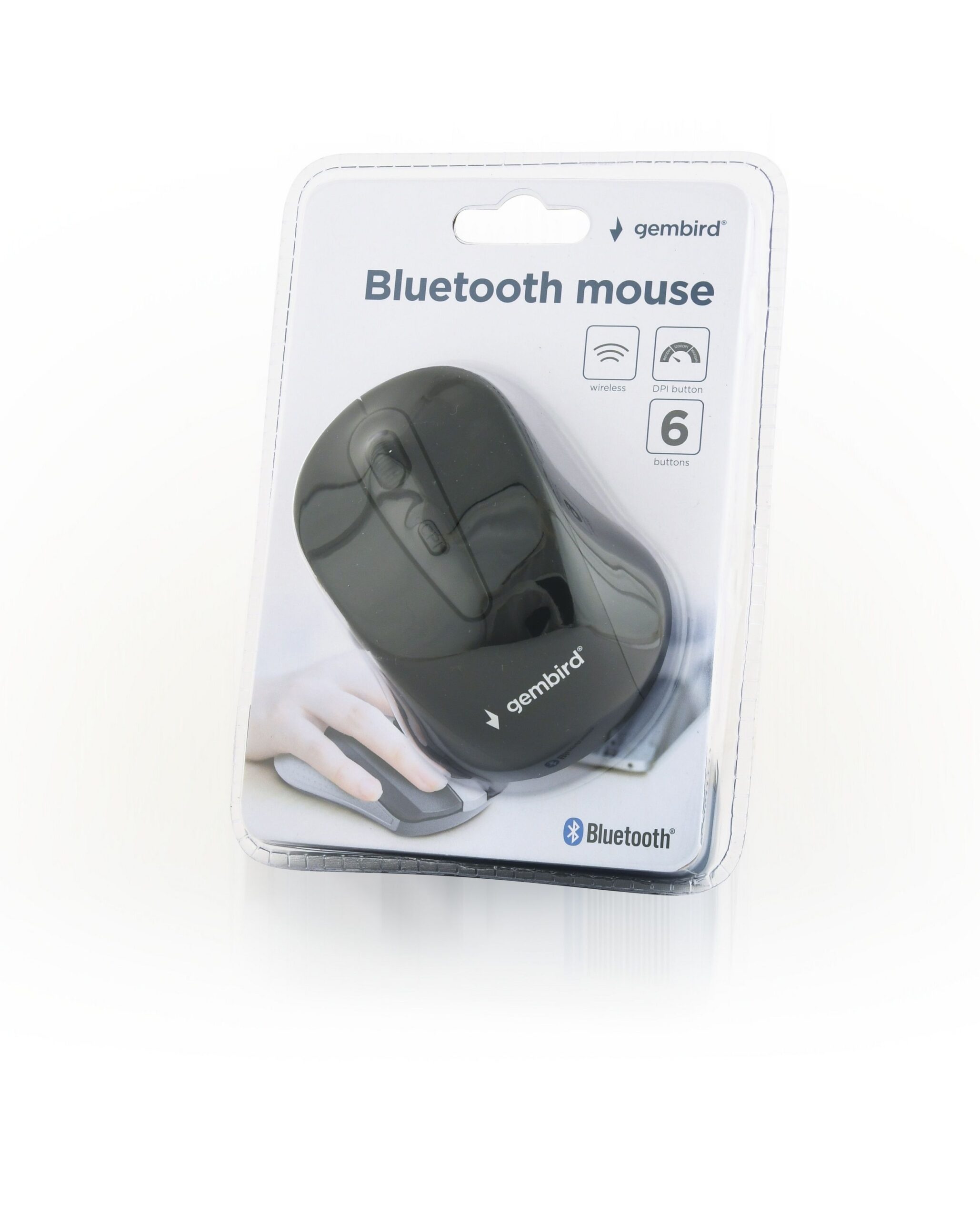 Миша з бездротовим інтерфейсом Bluetooth, 1600 dpi, чорна Gembird — фото 3