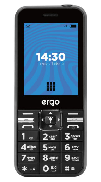 Мобільний телефон ERGO E281 Dual Sim чорного кольору