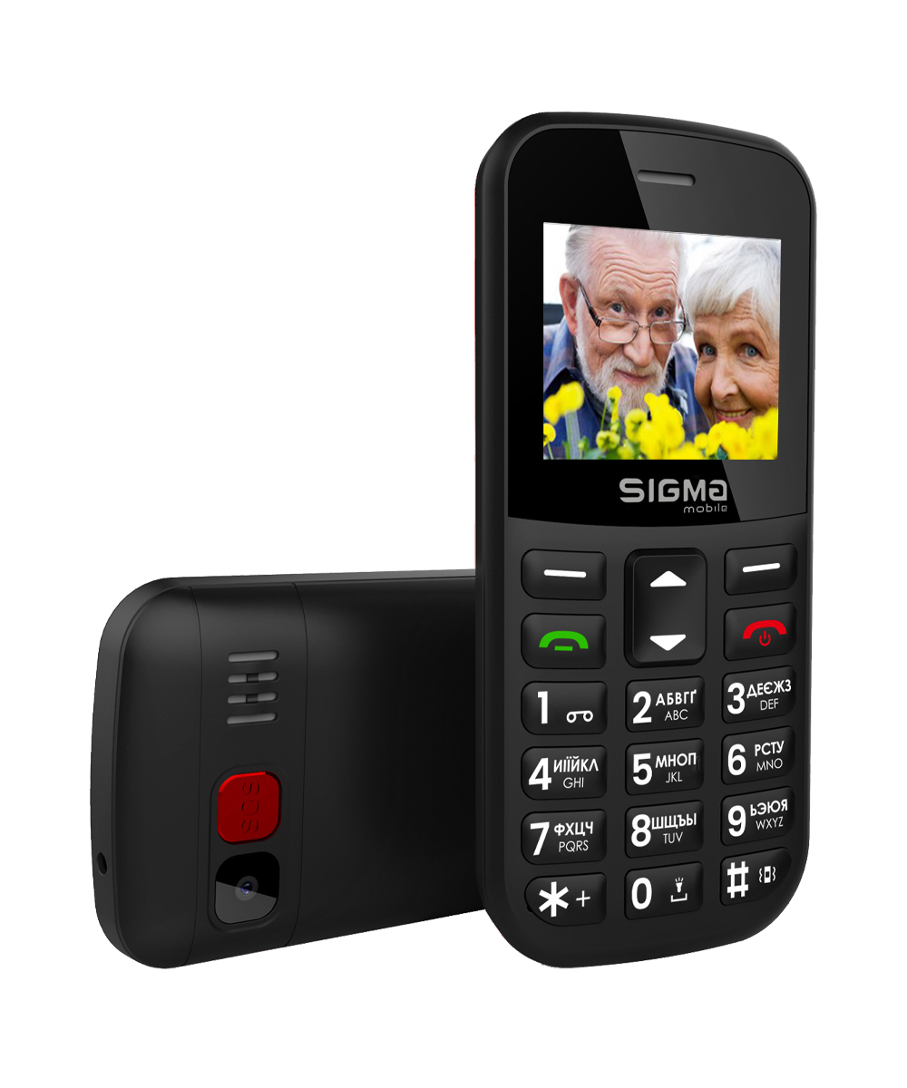 Мобільний телефон Sigma Comfort 50 EASY TYPE-C, 1,77", 1000 мА·год, чорний — фото 5