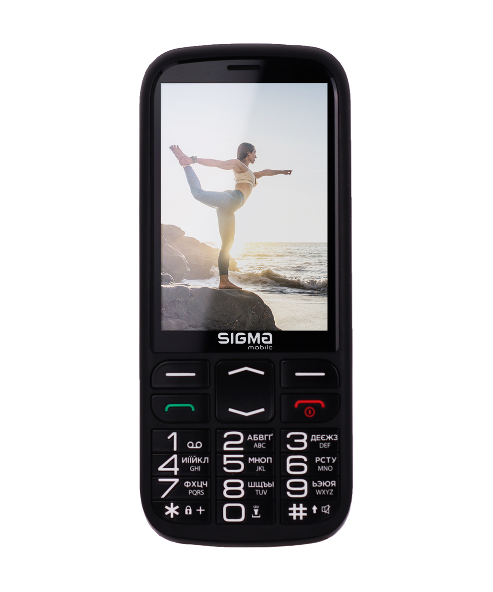 Мобільний телефон Sigma Comfort 50 Optima TYPE-C, 3,5", 2500 мА·год, чорний