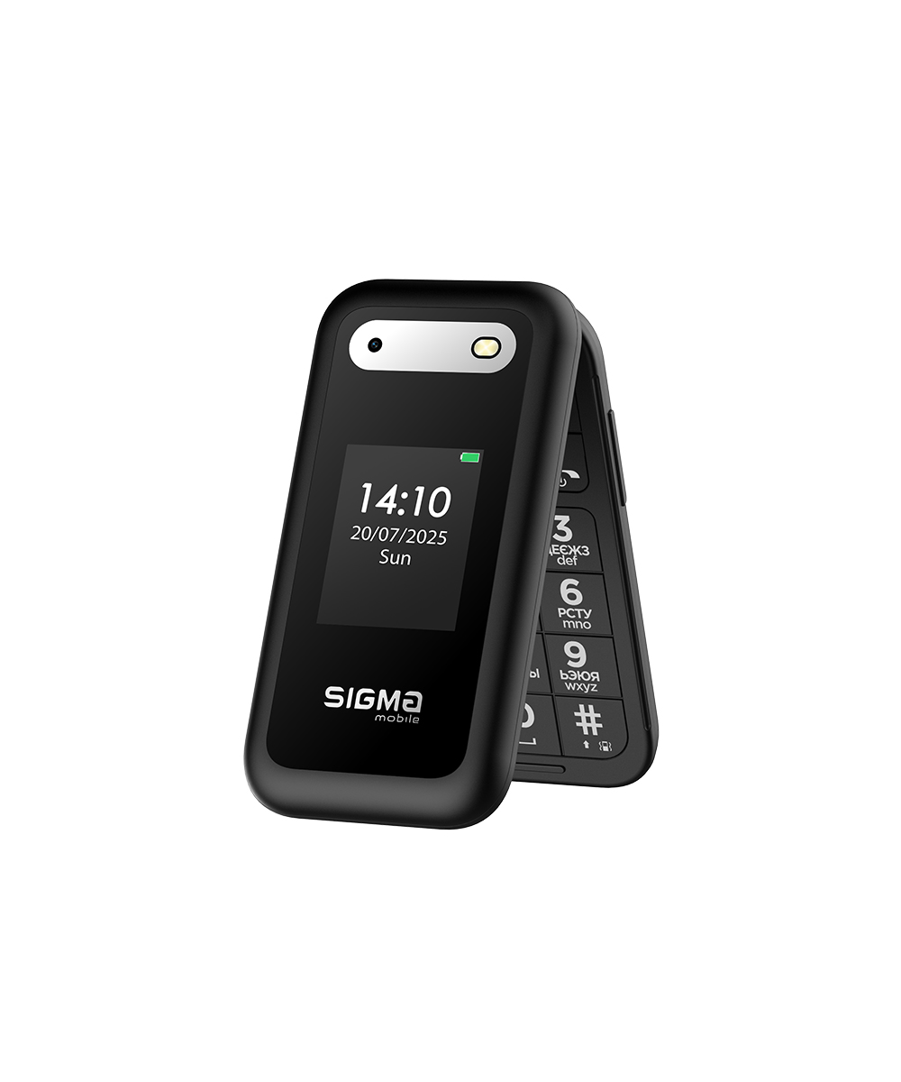 Мобільний телефон Sigma X-style 281 CLIK, 2,8″+1,77″", 1400 мА·год, чорний — фото 4