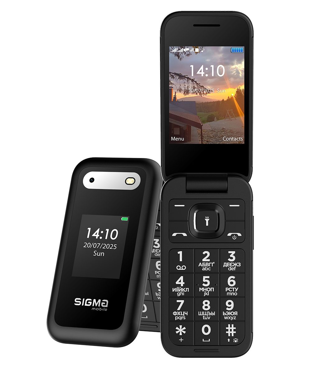 Мобільний телефон Sigma X-style 281 CLIK, 2,8″+1,77″", 1400 мА·год, чорний — фото 6