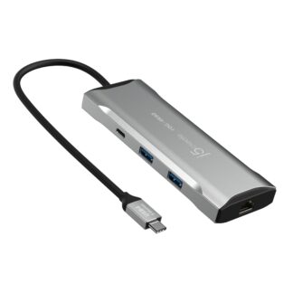 Мультиадаптер USB-C 10Gbps, 7-в-1 (хаб/Hdmi/PD/картридер), сірий