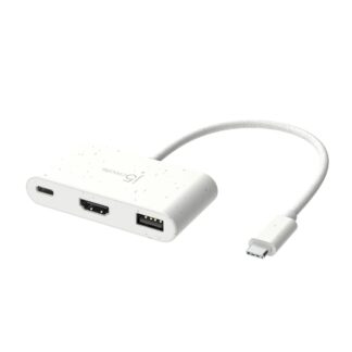 Мультиадаптер USB-C 3-в-1 (хаб/Hdmi/PD), білий J5create JCA379EW-N