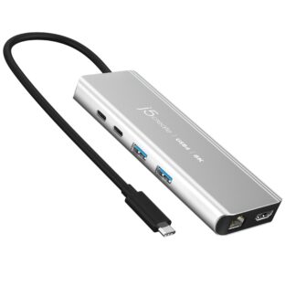 Мультиадаптер USB-C 6-в-1 (Hdmi/PD/USB-A/USB-C/LAN), алюміній