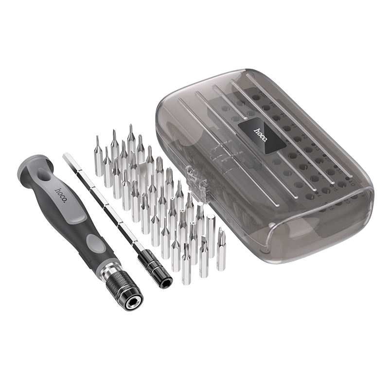 Набір викруток HOCO UT10 32-in-1 screwdriver set gray and black — фото 7