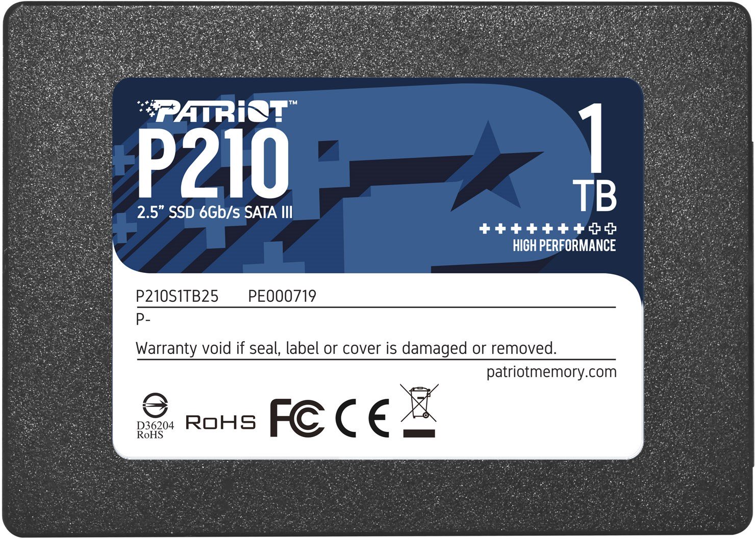 Накопичувач SSD Patriot P210 1 ТБ Sata III