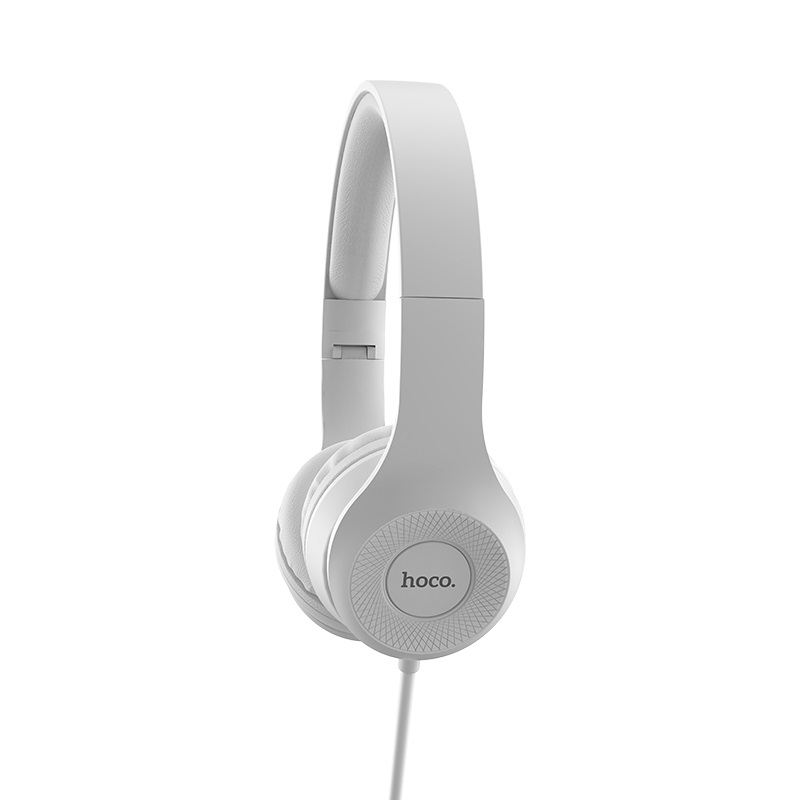 Навушники дротові HOCO W21 Graceful charm wire control headphones (3.5mm) Gray — фото 3