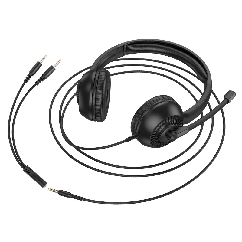 Навушники ігрові HOCO W112 Pure headphones Black — фото 7
