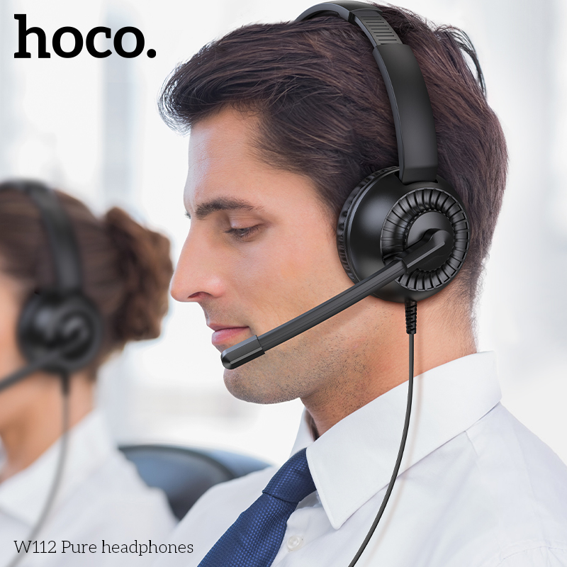 Навушники ігрові HOCO W112 Pure headphones Black — фото 8