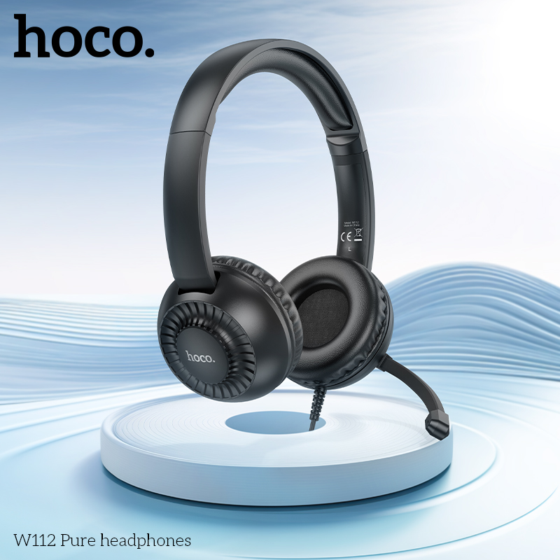 Навушники ігрові HOCO W112 Pure headphones Black — фото 9
