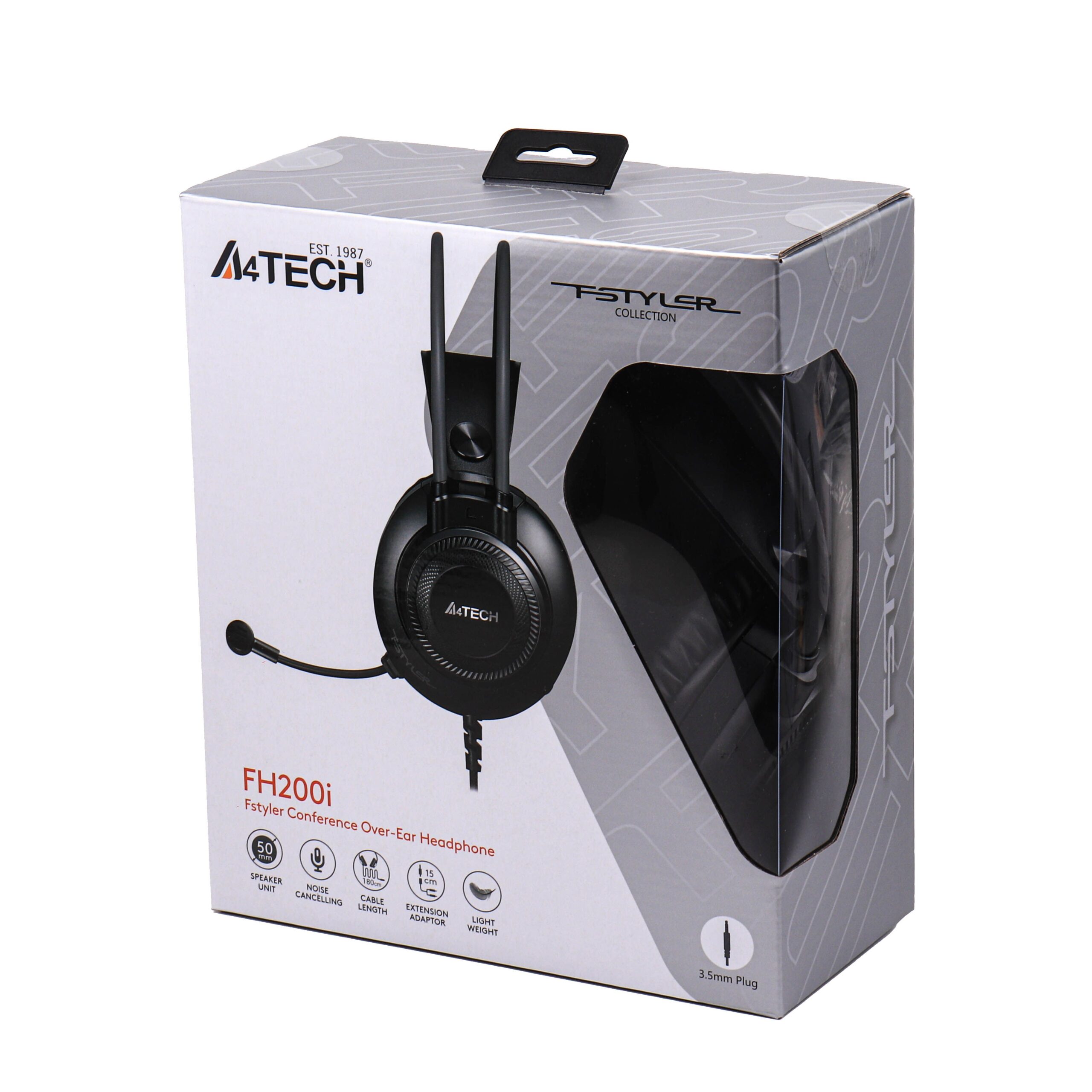 Навушники з мікрофоном, Fstyler AUX 3.5 мм Stereo Headphone, сірий — фото 5