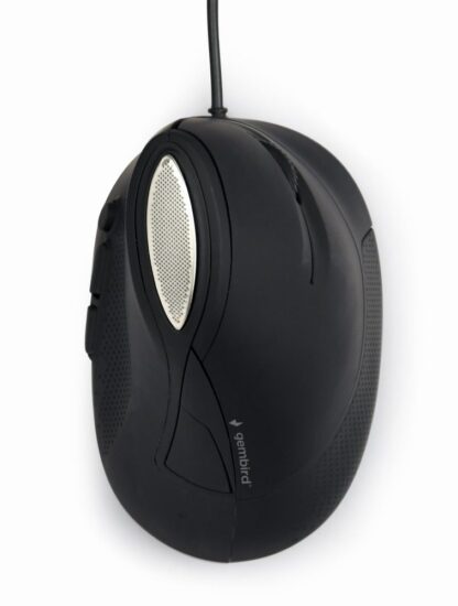 Оптична ергономічна миша, USB інтерфейс, 3200 dpi, чорний Gembird